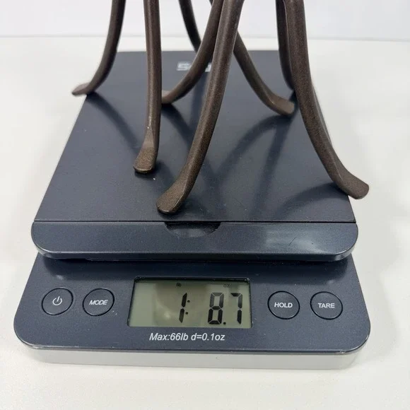 Jim Shore Candlestick Set Wrought Iron Folk Art Floral Ceramic Ball Red and Blue - Picture 10 of 10